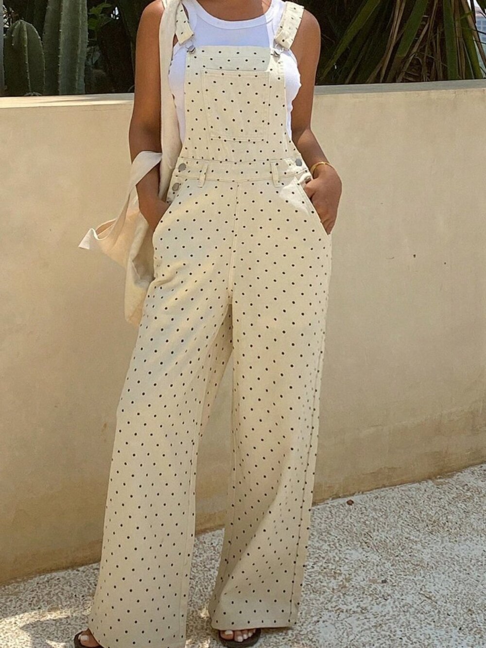 Apricot Casual Women's Cotton Ditsy Floral Fitted Denim Jumpsuit
